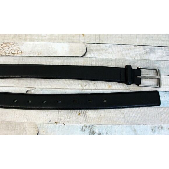 PERRY ELLIS PORTFOLIO BLACK GENUINE LEATHER DRESS CASUAL MEN'S BELT 38/95 (F95 - Picture 4 of 7